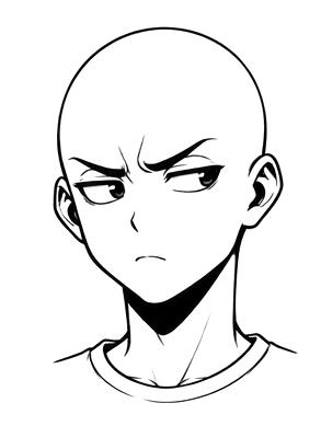 Annoyed anime expression
