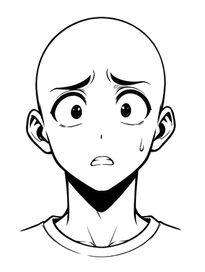 Worried anime expression