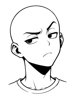 Skeptical anime expression