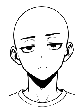 Bored anime expression