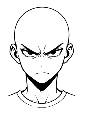 Angry anime expression