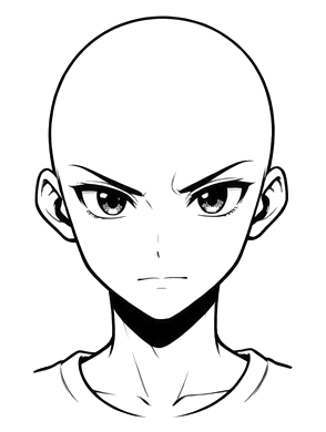 Determined anime expression