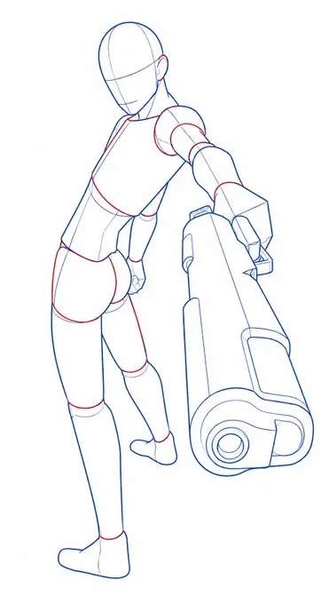 Align the prop with the hand — drawing reference by SodaGuy