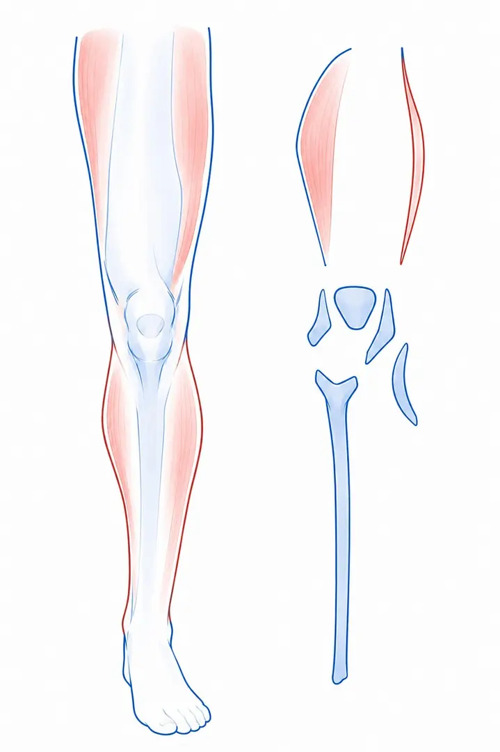 Bones to leg masses — drawing reference by SodaGuy